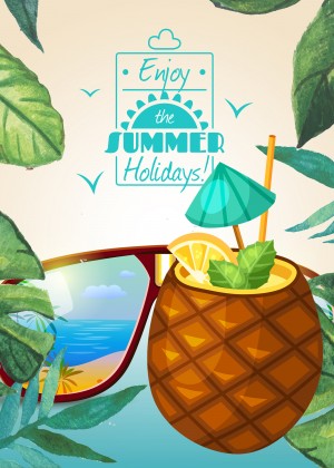 Enjoy The Summer Holiday with tropical pineapple shake